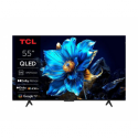 TCL 55T69C - 55" Diagonal Class (54.9" viewable) LED-backlit LCD TV - QLED - Smart TV - Google TV - 4K UHD (2160p) 3840 x 2160 - HDR - Quantum Dot - brushed metal