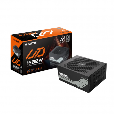 Gigabyte UD1600PM PG5 AI TOP - Power supply (internal) - ATX12V 3.1 /  EPS12V - 80 PLUS Platinum - AC 100-240 V - 1600 Watt - active PFC - 0
