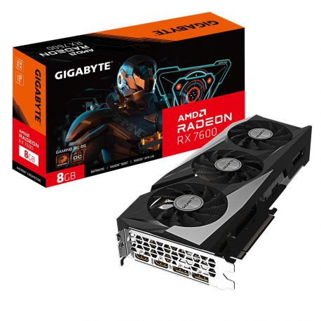 Gigabyte Radeon RX 7600 Gaming OC - Graphics card - Radeon RX 7600 - 8 GB GDDR6 - PCIe 4.0 - 2 x DisplayPort, 2 x HDMI - 0