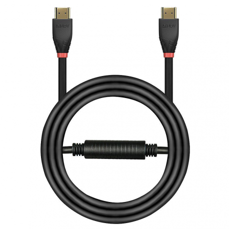 Lindy - HDMI cable - HDMI male to HDMI male - 25 m - shielded - black - round, 4K support, active - 0