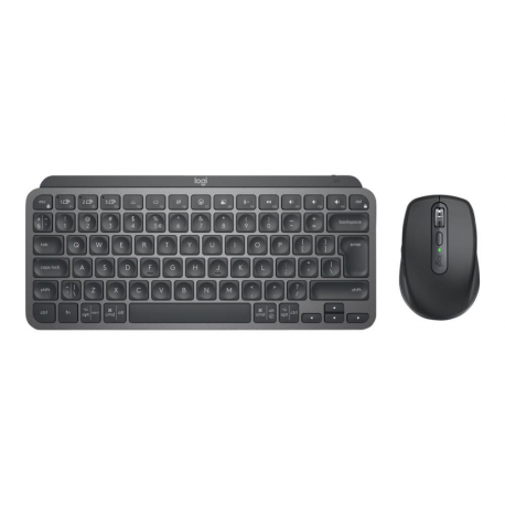 Logitech MX Keys Mini Combo for Business - Keyboard and mouse set - backlit - wireless - 2.4 GHz, Bluetooth LE - QWERTZ - German - graphite - 0