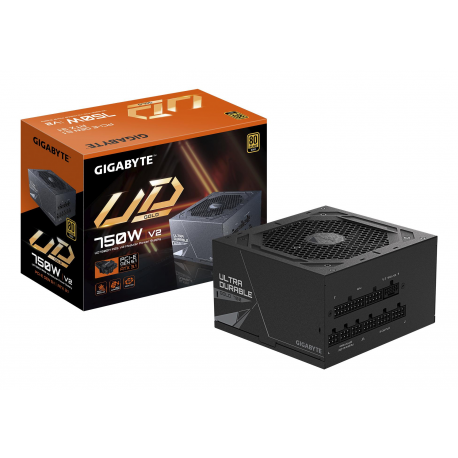 Gigabyte UD750GM PG5 V2 - Power supply (internal) - ATX12V 3.1 /  EPS12V - 80 PLUS Gold - AC 100-240 V - 750 Watt - active PFC - 0