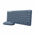 Trust Lyra Multi-Device - Keyboard and mouse set - Bluetooth, 2.4 GHz - QWERTY - US - blue - box