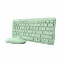 Trust Lyra Multi-Device - Keyboard and mouse set - Bluetooth, 2.4 GHz - QWERTY - US - green - box