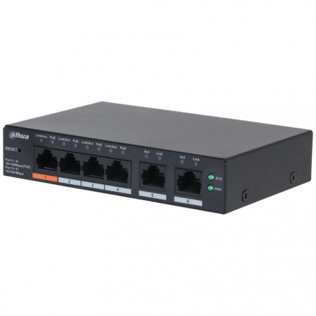 NET SWITCH 6PORT 4POE 10/100M/CS4006-4ET2ET-60 DAHUA - 0