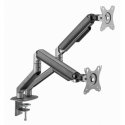 Gembird MA-DA2-05 - Mounting kit (desk mounting arm) - adjustable arm - for 2 flat panels - plastic, aluminium, steel - space grey - screen size: 17"-32" - desk-mountable