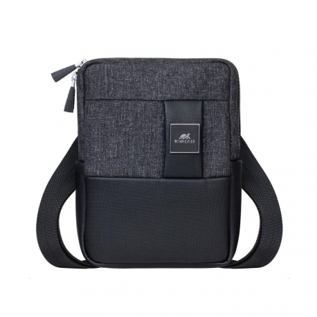TABLET CASE CROSSBODY 8"/8810 BLACK MELANGE RIVACASE - 0