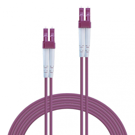 Lindy - Patch cable - LC multi-mode (M) to LC multi-mode (M) - 10 m - fibre optic - duplex - 50  /  125 micron - OM4 - halogen-free - purple - 0