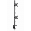 Gembird MA-D2-02 - Mounting kit (desk mount, clamp 10-85 mm, grommet mount 10-40 mm) - for 2 monitors - plastic, steel - black - screen size: 17"-32" - desk-mountable
