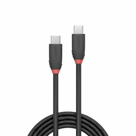 Lindy Black Line - USB cable - USB-C (M) to USB-C (M) - USB 3.1 - 3 A - 1 m - black - 0