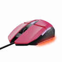 Trust Gaming GXT 109P Felox - Mouse - illuminated, gaming - 6 buttons - wired - USB - powerful pink