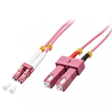 Lindy - Patch cable - SC multi-mode (M) to LC multi-mode (M) - 2 m - fibre optic - duplex - 50  /  125 micron - OM4 - halogen-free - purple - 0