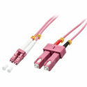 Lindy - Patch cable - SC multi-mode (M) to LC multi-mode (M) - 2 m - fibre optic - duplex - 50  /  125 micron - OM4 - halogen-free - purple