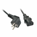 Lindy - Power cable - CEE 7/7 (M) angled to IEC 60320 C13 - 3 m - black