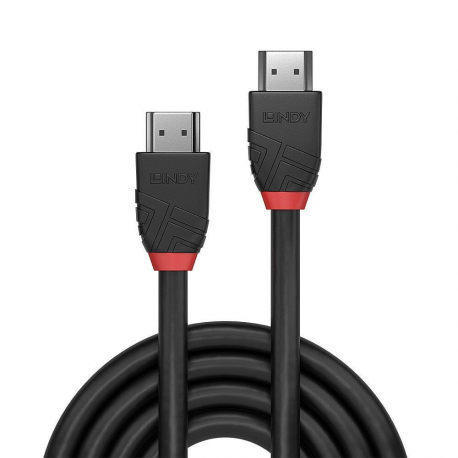 Lindy Black Line - HDMI cable - HDMI male to HDMI male - 1 m - triple shielded - black - round, 8K60Hz (7680 x 4320) support - 0