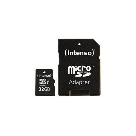Intenso - Flash memory card (microSDHC to SD adapter included) - 32 GB - UHS Class 1  /  Class10 - microSDHC UHS-I - 0