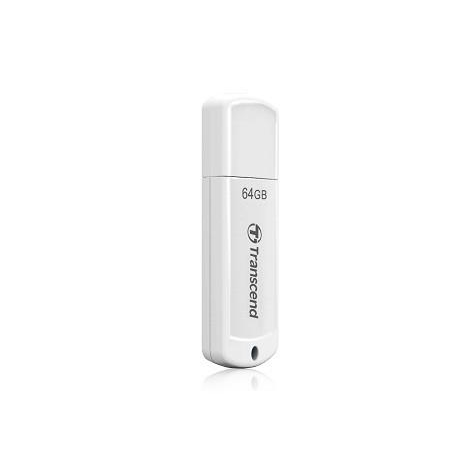 Transcend JetFlash 370 - USB flash drive - 64 GB - USB 2.0 - white - 0