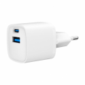 Gembird - Power adapter - 20 Watt - 3 A - PD, QC 3.0 - 2 output connectors (USB Type A, 24 pin USB-C)