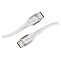 Intenso C315C - USB cable - 24 pin USB-C (M) to 24 pin USB-C (M) - USB 2.0 - 20 V - 3 A - 1.5 m - USB Power Delivery (60W) - white