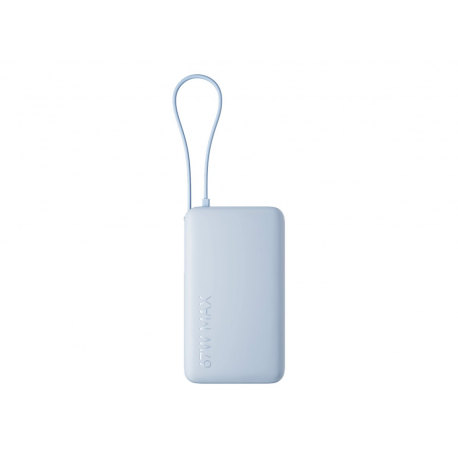 Xiaomi PB1067 - Power bank - integrated cable - 10000 mAh - 39.48 Wh - 67 Watt - 3.25 A - Fast Charge - 3 output connectors (24 pin USB-C, USB) - 0