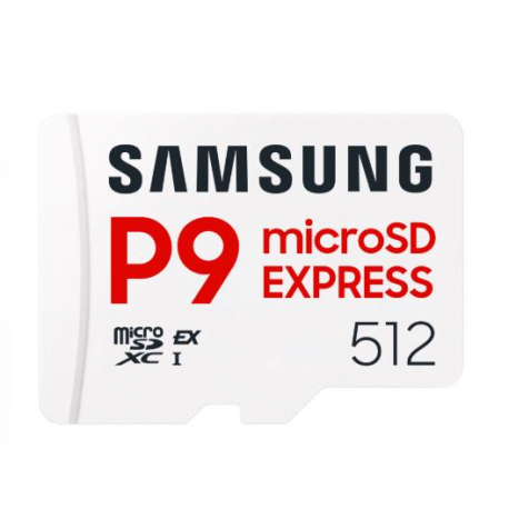 Samsung P9 Express MB-MK512T - Flash memory card - 512 GB - A1  /  Video Class V30  /  UHS-I U3 - microSDXC Express - 0