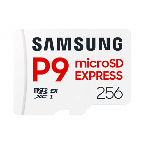 Samsung P9 Express MB-MK256T - Flash memory card - 256 GB - A1  /  Video Class V30  /  UHS-I U3 - microSDXC Express - white - 0