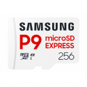 Samsung P9 Express MB-MK256T - Flash memory card - 256 GB - A1  /  Video Class V30  /  UHS-I U3 - microSDXC Express - white
