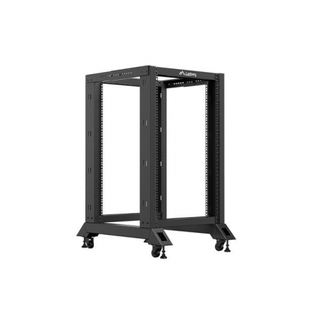 Lanberg - Rack open frame - 600x800 mm - RAL 9004 - 18U - 19" - 0