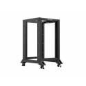Lanberg - Rack open frame - 600x800 mm - RAL 9004 - 18U - 19"