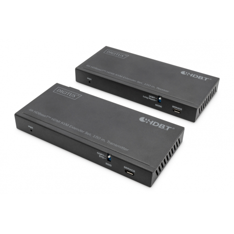 DIGITUS DS-55526 - Transmitter and receiver - KVM  /  audio  /  USB /  infrared extender - HDBaseT - over CAT 6 / 6a - up to 150 m - 0