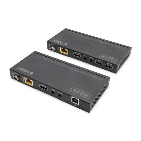 DIGITUS DS-55526 - Transmitter and receiver - KVM  /  audio  /  USB /  infrared extender - HDBaseT - over CAT 6 / 6a - up to 150 m - 1