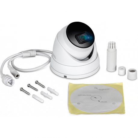 TRENDnet TV-IP1515PI - Network surveillance camera - turret - outdoor, indoor - weatherproof - colour (Day&Night) - 5 MP - 2592 x 1920 - fixed focal - audio - wired - LAN 10 / 100 - MJPEG, H.264, H.265 - DC 12 V  /  PoE - TAA Compliant - 6