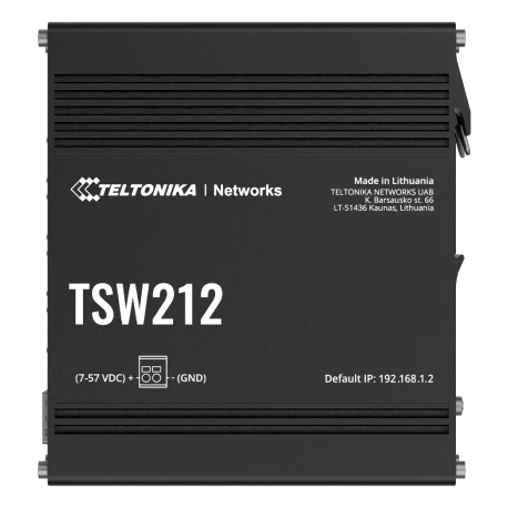 Teltonika TSW212 - Switch - Managed - 8 x 10 / 100 / 1000 + 2 x SFP - DIN rail mountable, surface-mountable - 0