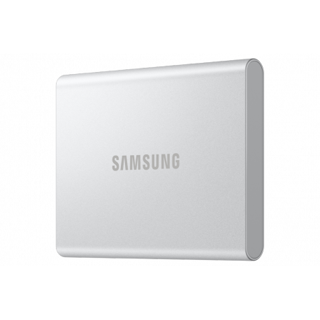 Samsung T7 Resurrected MU-PD1T0G - SSD - encrypted - 1 TB - external (portable) - USB 3.2 Gen 2 (USB-C connector) - 256-bit AES - silver - 2