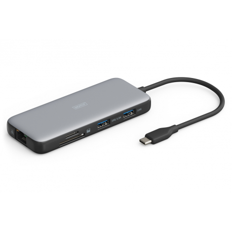 DIGITUS - Docking station - USB-C - 2 x HDMI - 1GbE - 0