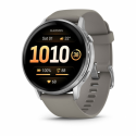 Garmin Venu 4 - 45 mm - silver - smart watch with band - silicone - silver gray - wrist size: 135-200 mm - display 1.4" - 8 GB - Bluetooth, ANT+, Wi-Fi - 38 g