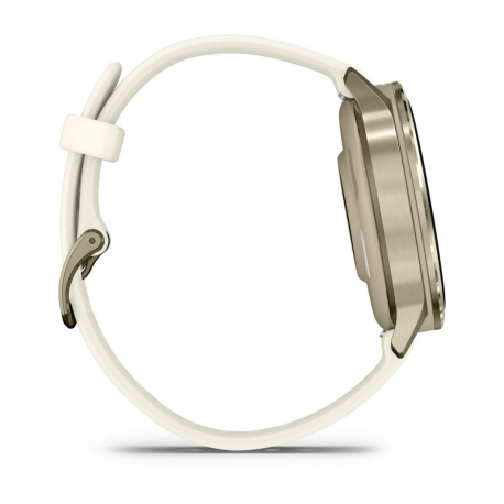 Garmin Venu 4 - 41 mm - lunar gold - smart watch with band - silicone - bone - wrist size: 110-175 mm - display 1.2" - 8 GB - Bluetooth, ANT+, Wi-Fi - 33 g - 3
