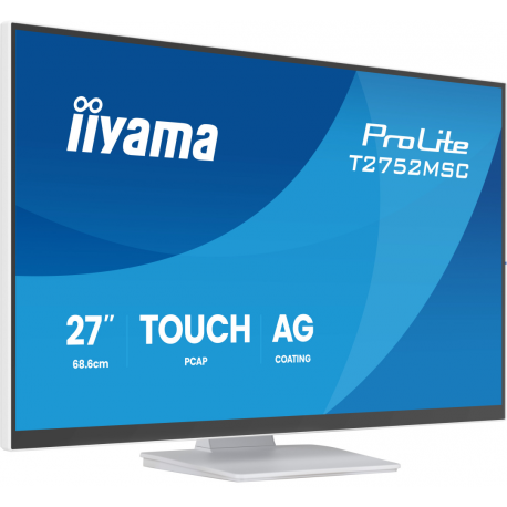 iiyama ProLite T27XX, 68,6 cm (27'), Projected Capacitive, 10 TP, Full HD, USB, kit (USB), white - 1