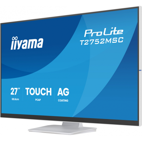 iiyama ProLite T27XX, 68,6 cm (27'), Projected Capacitive, 10 TP, Full HD, USB, kit (USB), white - 3