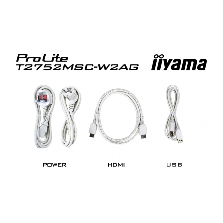 iiyama ProLite T27XX, 68,6 cm (27'), Projected Capacitive, 10 TP, Full HD, USB, kit (USB), white - 18