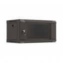 LANBERG rack cabinet 19inch 4u/540x350 wall-mount flat pack with glass door black