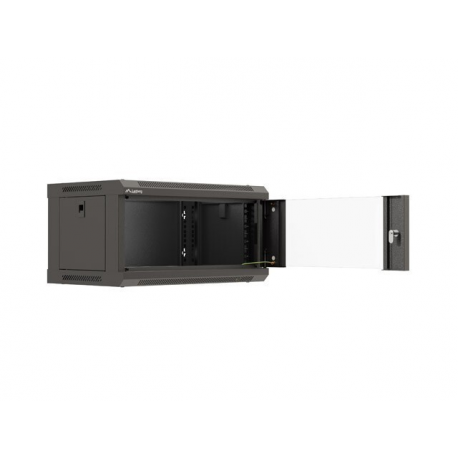 LANBERG rack cabinet 19inch 4u/540x350 wall-mount flat pack with glass door black - 5