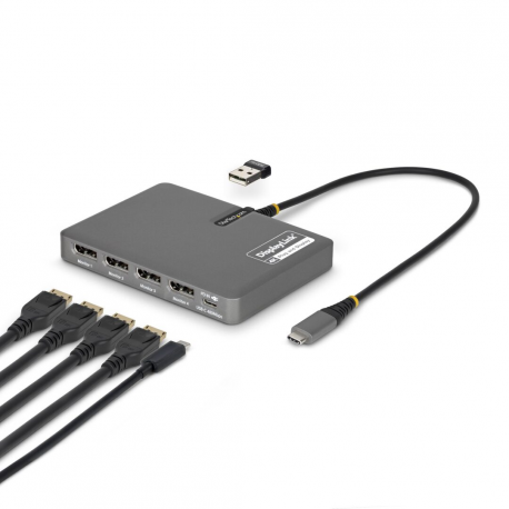 StarTech.com - Docking station - USB-C  /  Displayport - 4 x DP - TAA Compliant - 0