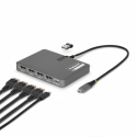 StarTech.com - Docking station - USB-C  /  Displayport - 4 x DP - TAA Compliant