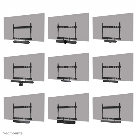 Neomounts AV30-500BL - Mounting kit (mount bracket) - for video bar - universal - black - screen size: 43"-110" - VESA-mountable - 10