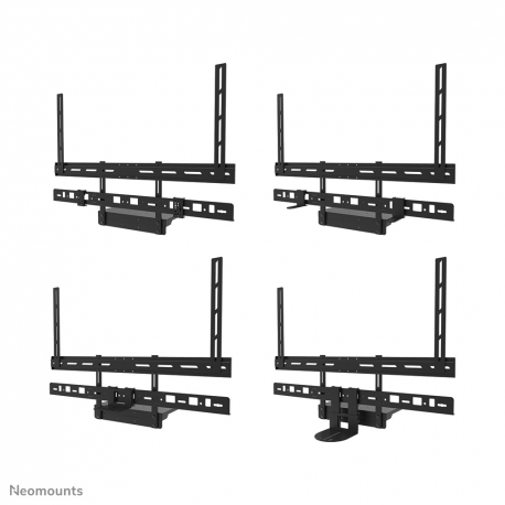 Neomounts AV60-500BL - Mounting kit (mount bracket, laptop shelf) - for video bar  /  laptop - universal - black - screen size: 43"-110" - VESA-mountable - 10