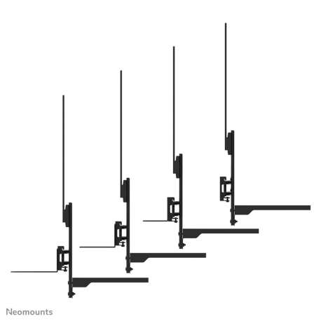 Neomounts AV60-500BL - Mounting kit (mount bracket, laptop shelf) - for video bar  /  laptop - universal - black - screen size: 43"-110" - VESA-mountable - 11