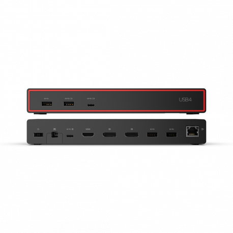 Lenovo ThinkPad 5000 - Docking station - USB4 - HDMI, DP, USB-C - 1GbE - 100 Watt - Europe - for ThinkPad T14 Gen 6; T14s Gen 6; T16 Gen 4; X1 2-in-1 Gen 10; X1 Carbon Gen 13; X13 Gen 6 - 10