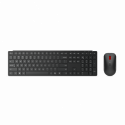 Lenovo Pro Combo 6000 - Keyboard and mouse set - wireless - 2.4 GHz, Bluetooth 5.3 - US with Euro symbol - eclipse black - brown box