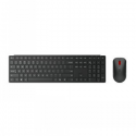Lenovo Pro Combo 6000 - Keyboard and mouse set - wireless - 2.4 GHz, Bluetooth 5.3 - QWERTY - Nordic - eclipse black - brown box